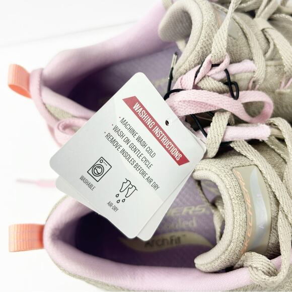 SKECHERS WOMEN ARCHFIT COMFY WAVE BEIGE PINK SIZE US 10 NEW WITH TAGS - Picture 4 of 6